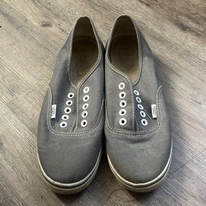 low grey vans ; size 9.5